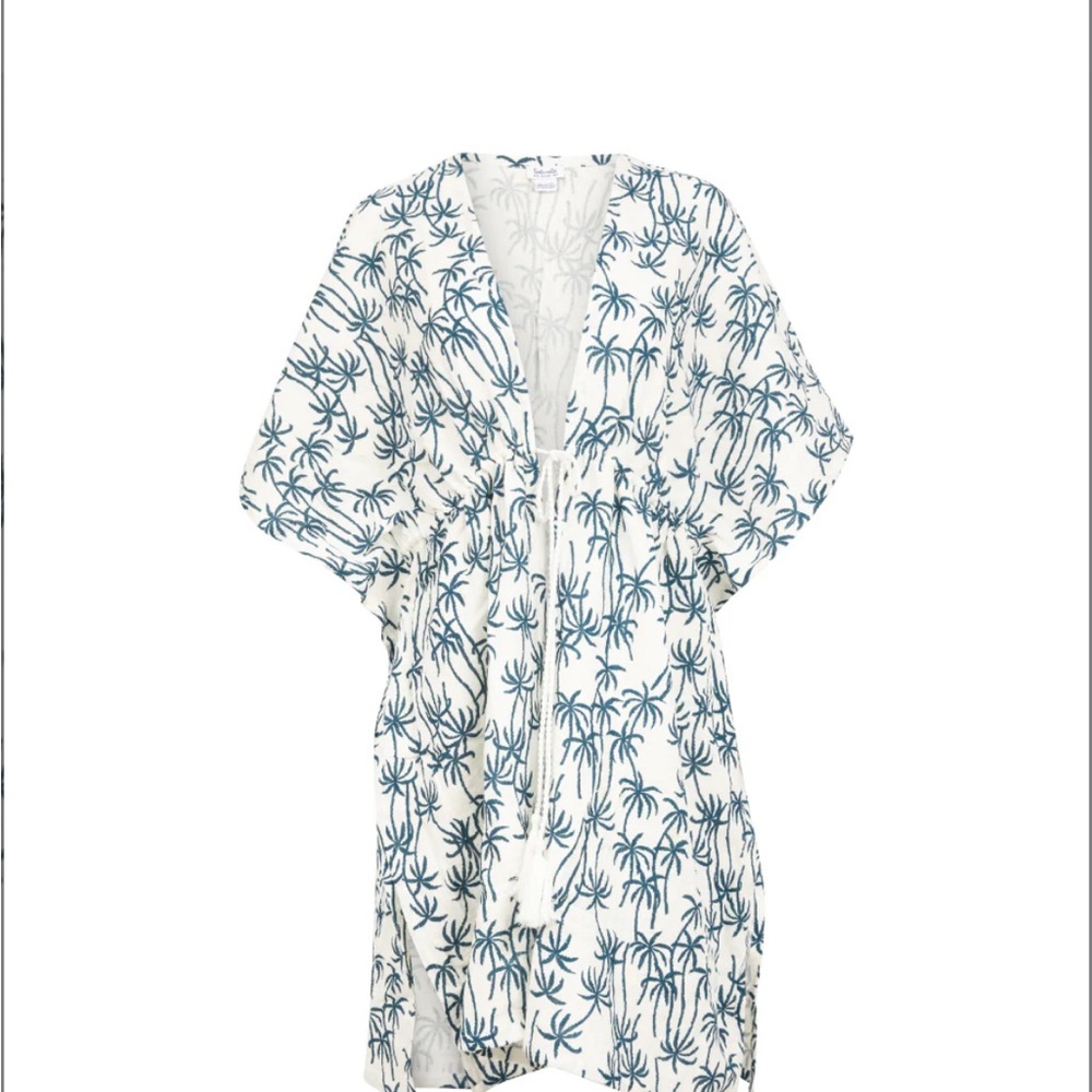 Splendid Tropic Veil Coverup Beachly Size M/L Swim NWT Palm Trees